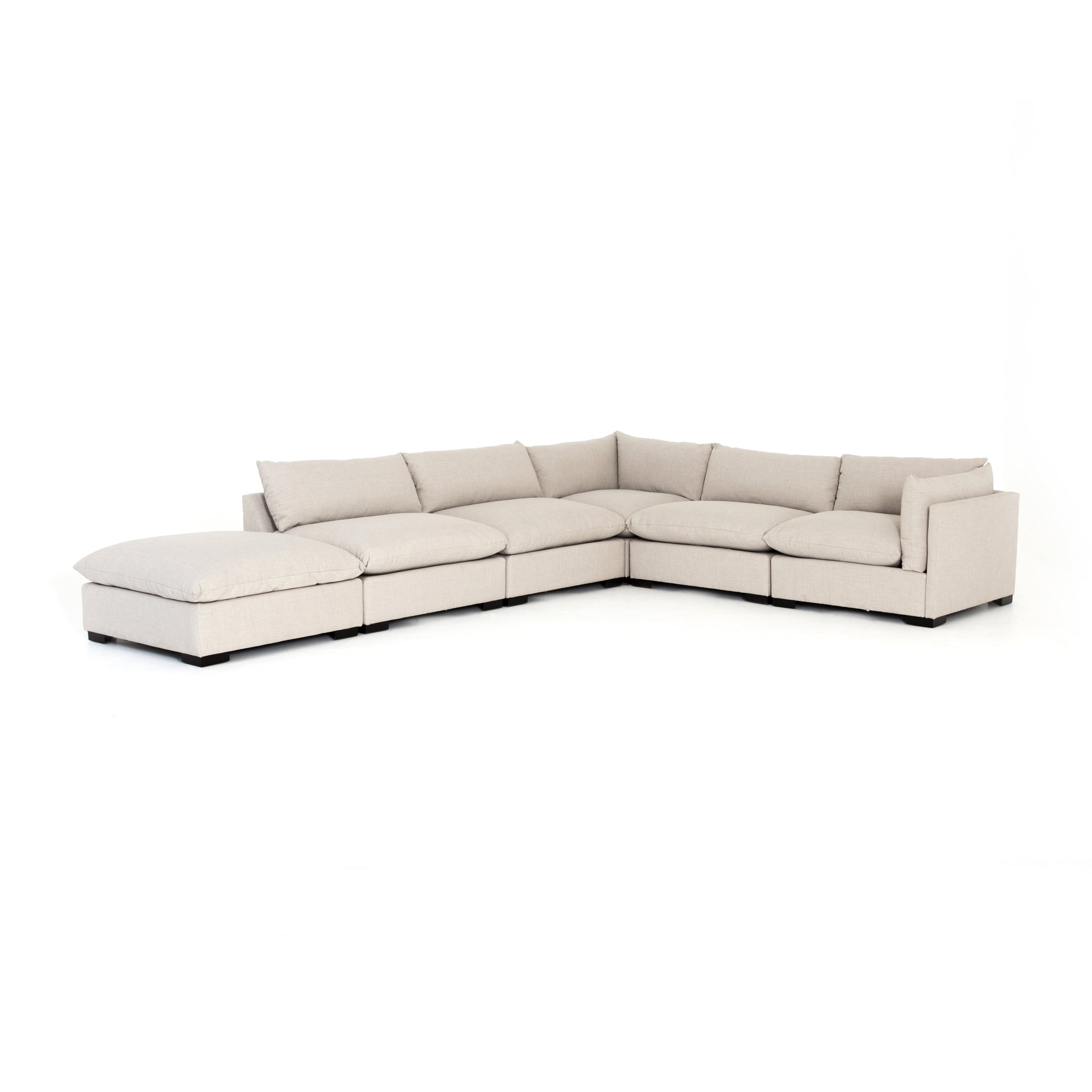 Monroe 5 Piece Sectional with Ottoman