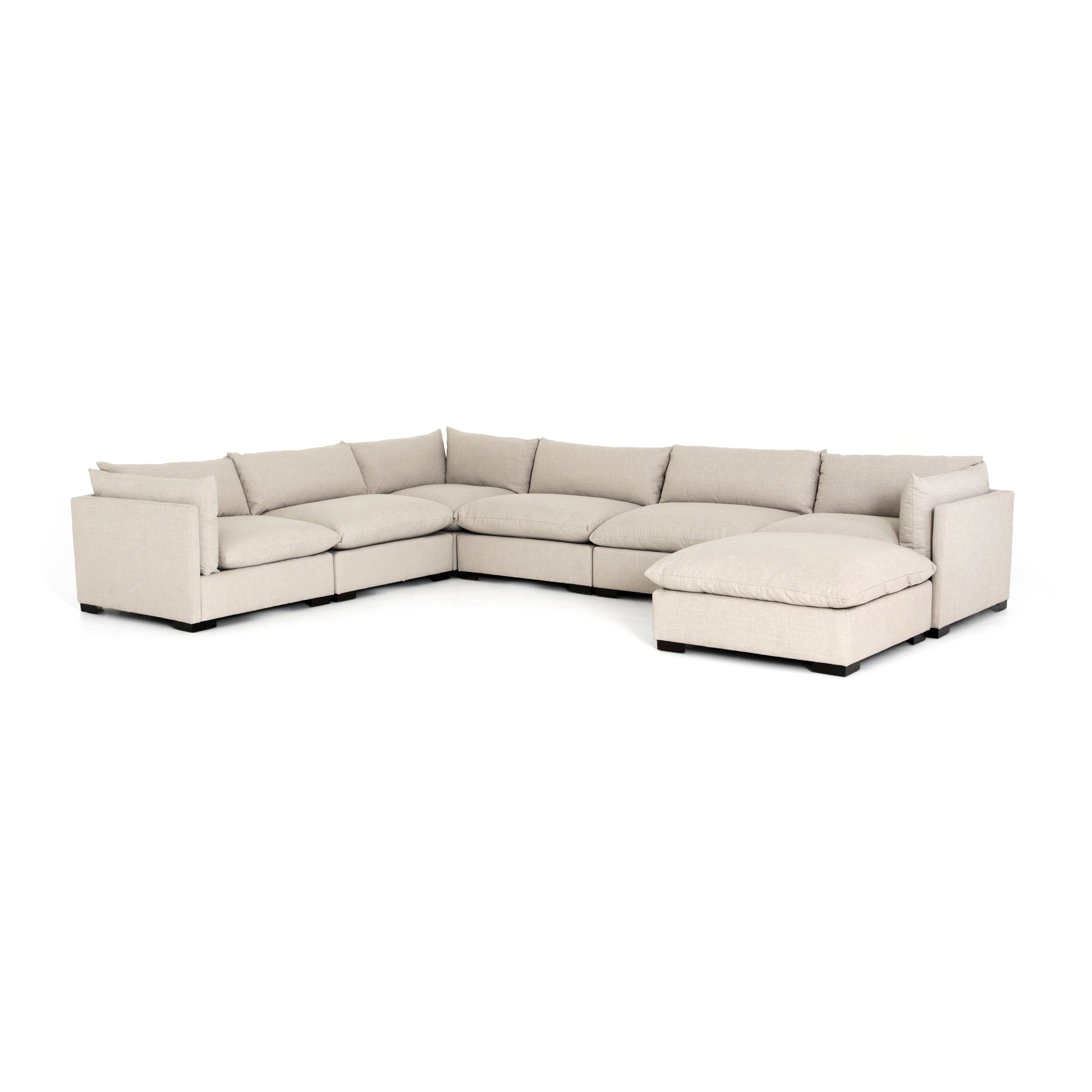 Monroe 6 Piece Sectional with Ottoman