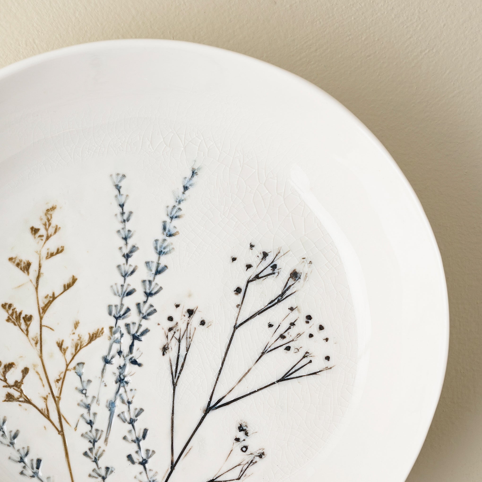 Pressed Floral Pasta Bowl