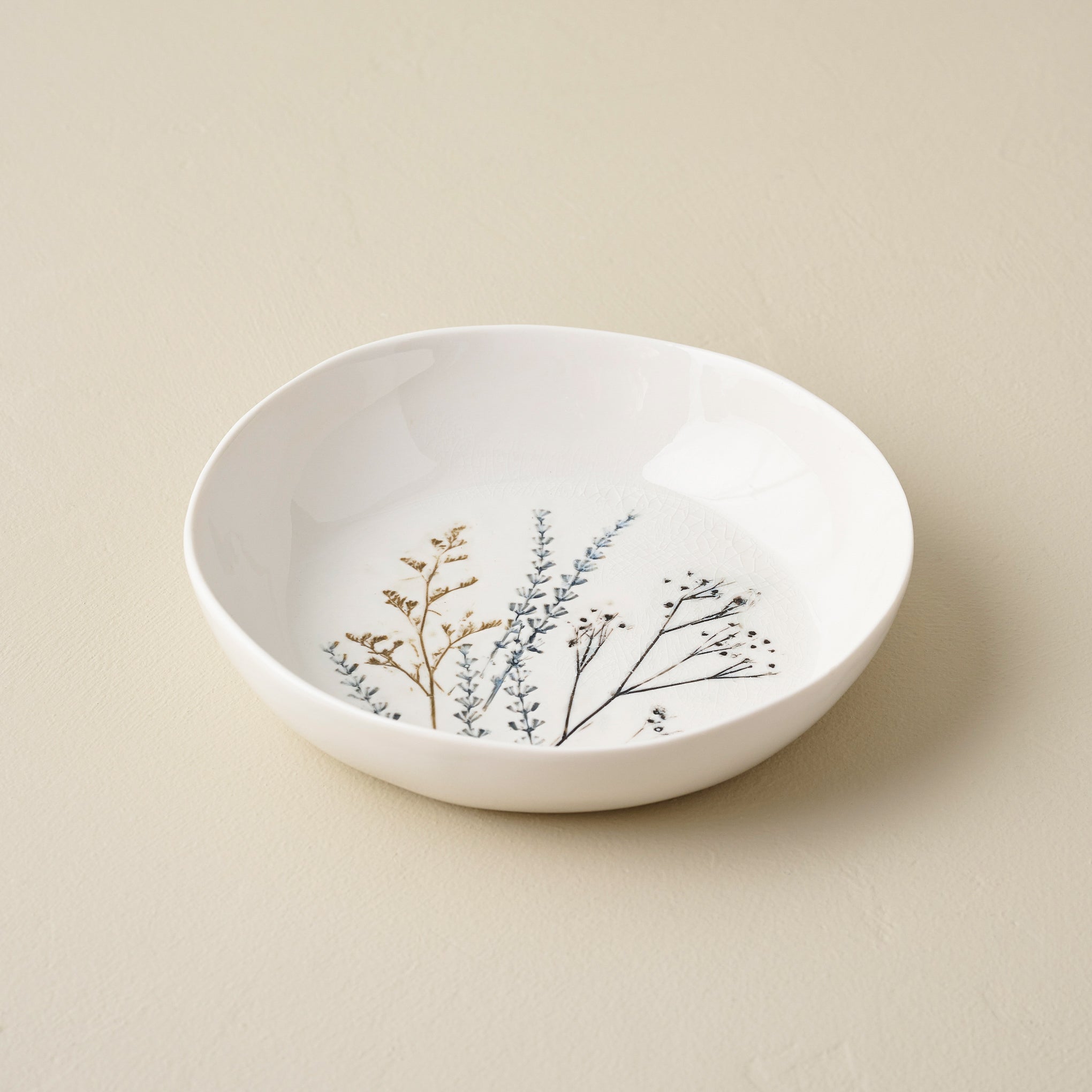 Pressed Floral Pasta Bowl