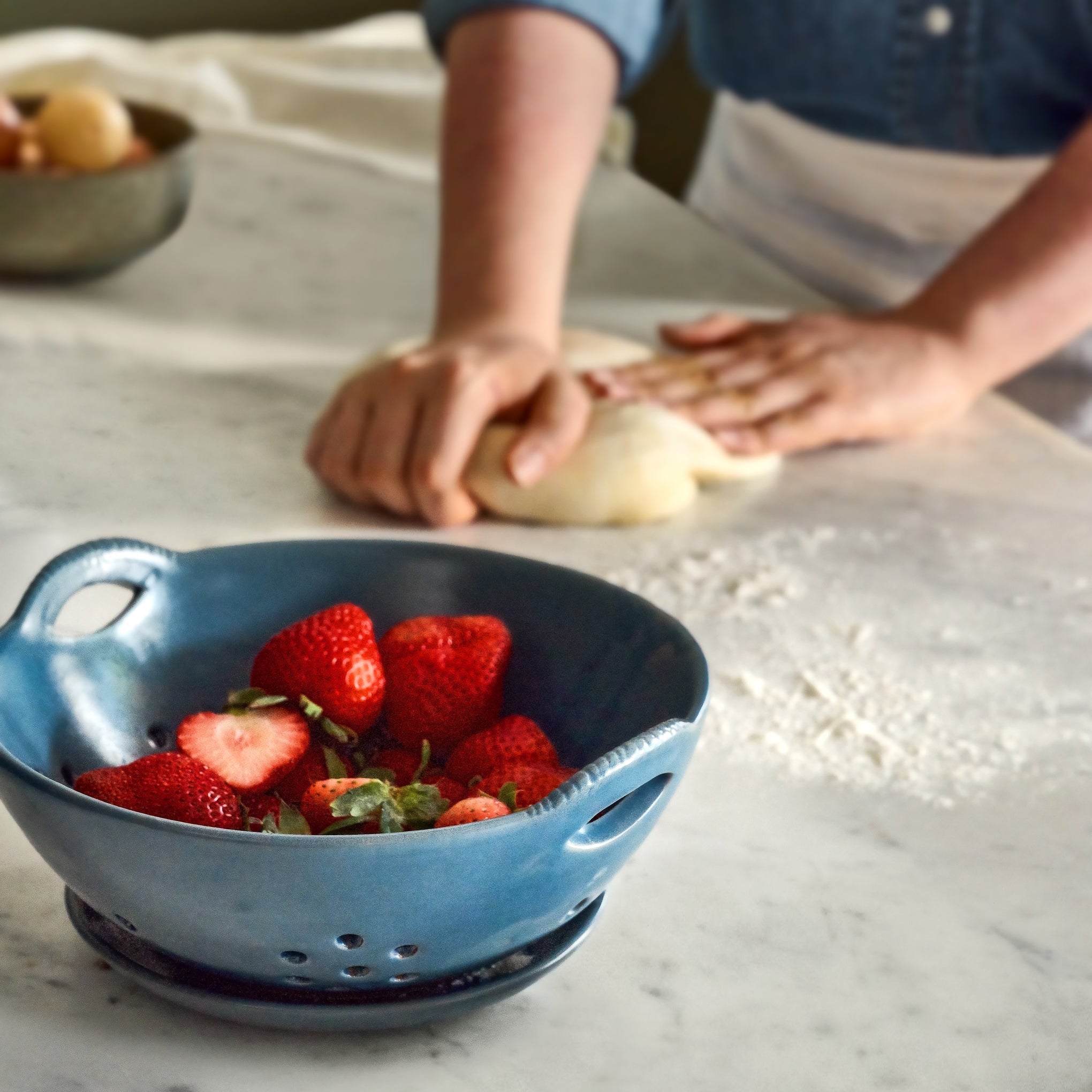 Maribel Stoneware Colander + Plate