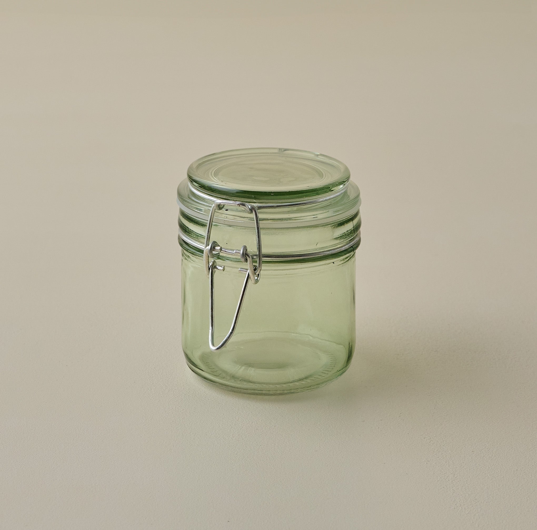 Magnolia Green Glass Storage Jar