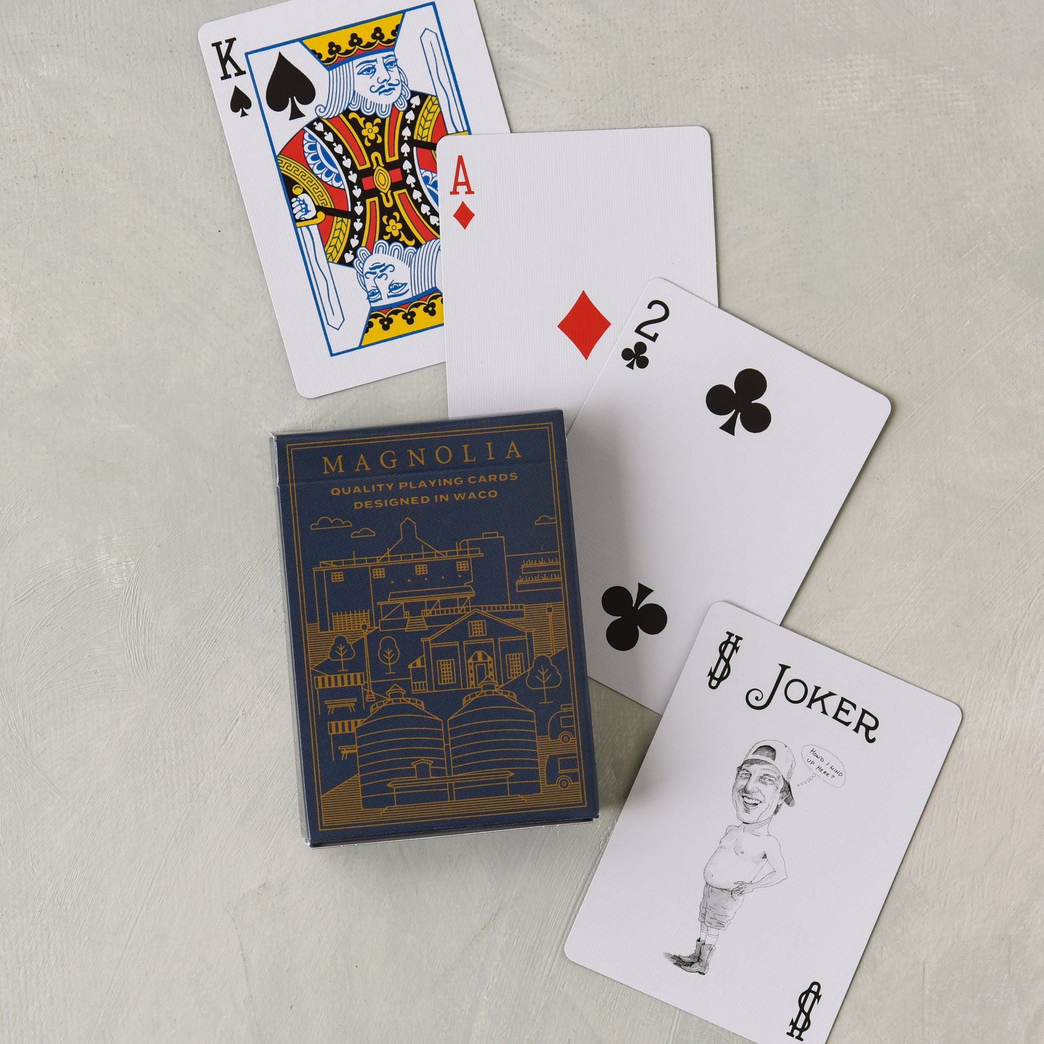 Magnolia Navy Playing Cards