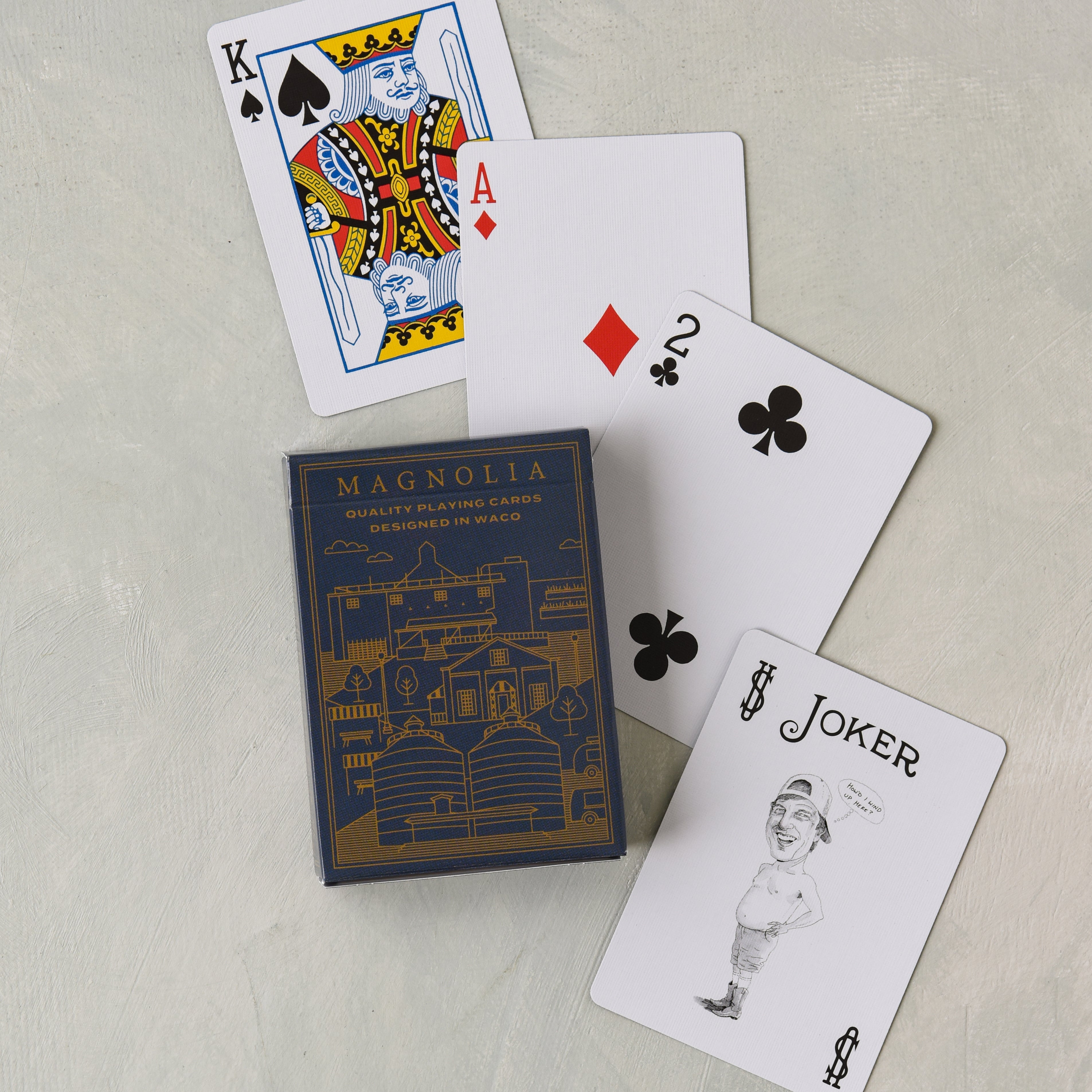 Magnolia Navy Playing Cards
