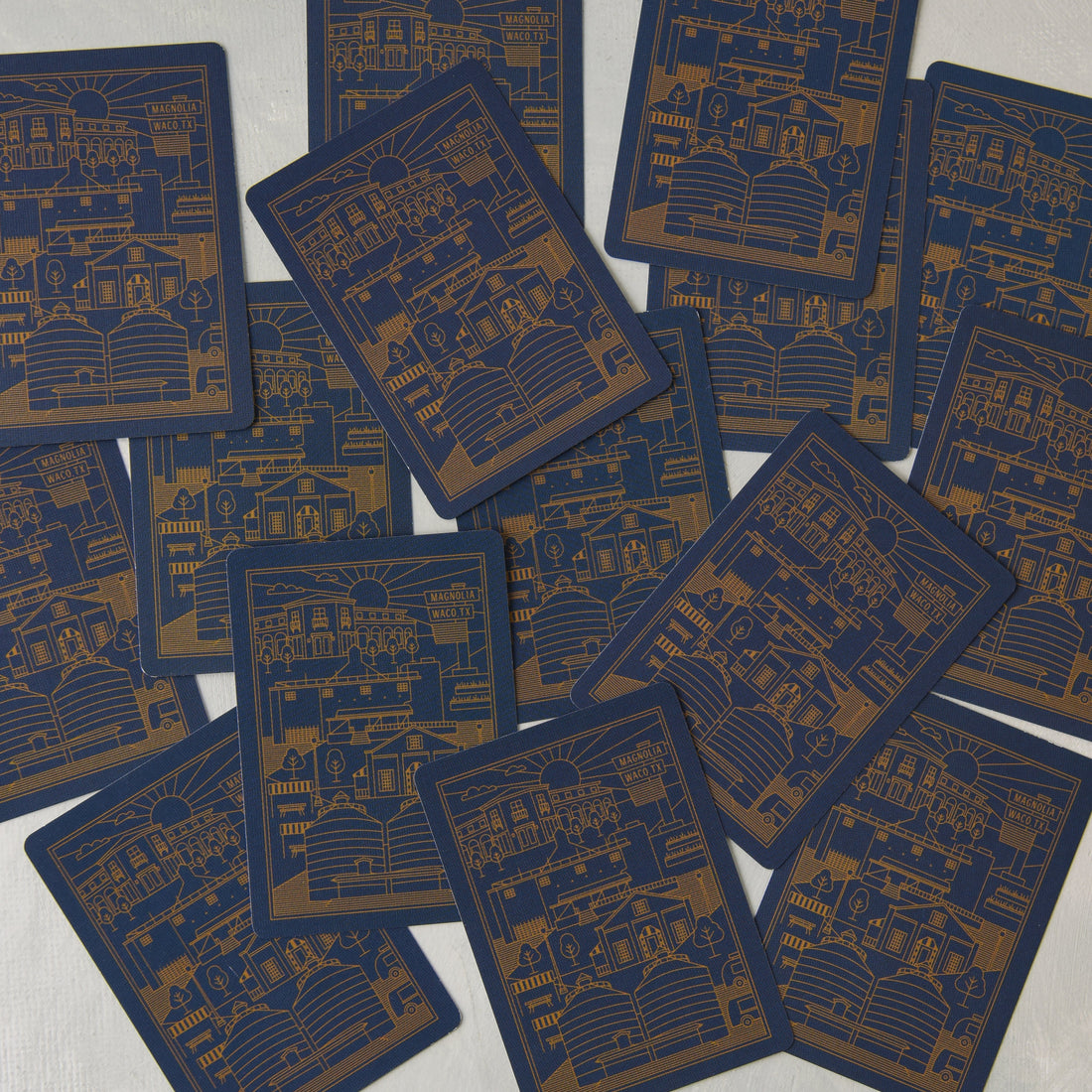 Magnolia Navy Playing Cards