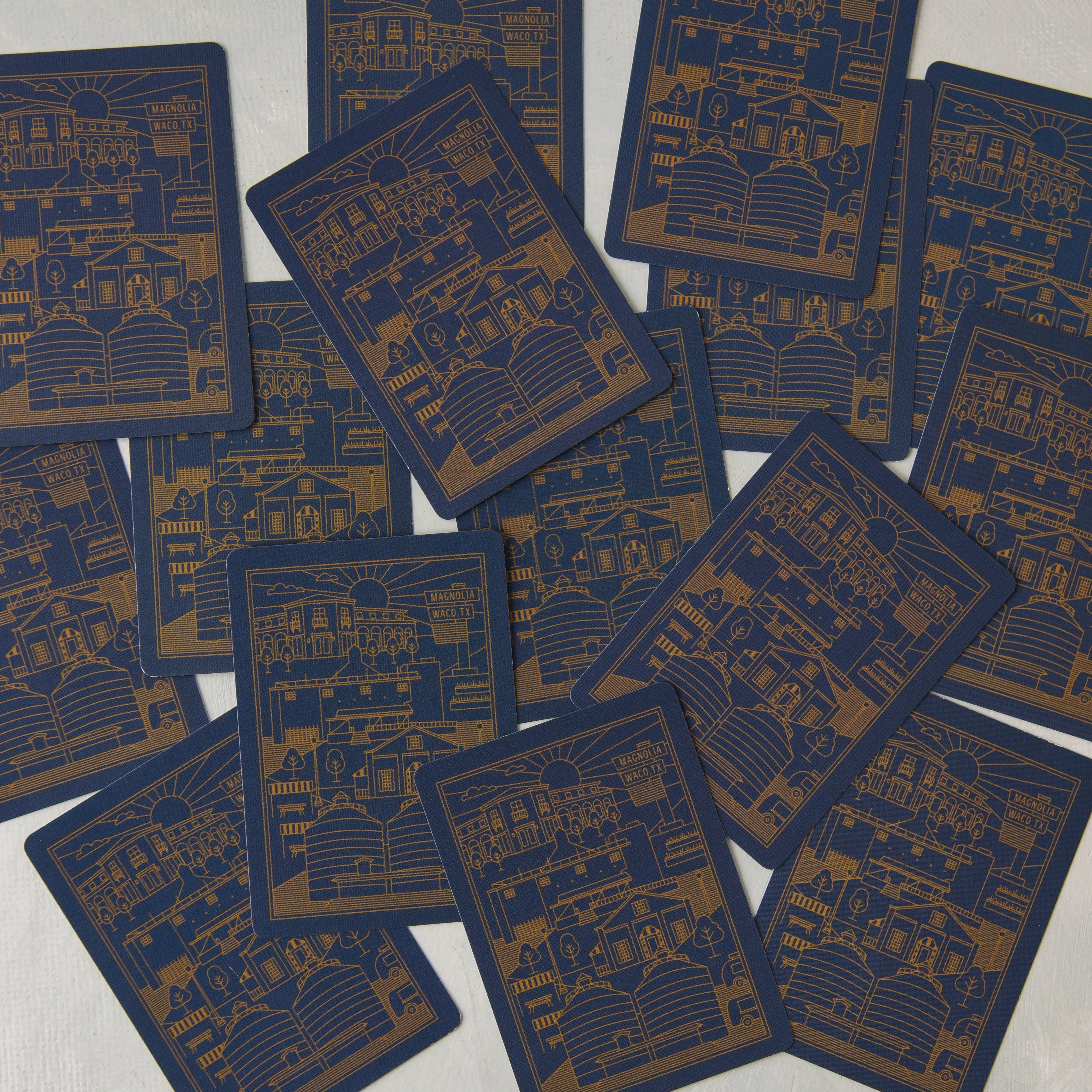 Magnolia Navy Playing Cards